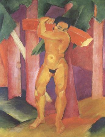 Franz Marc Woodcutter (mk34) oil painting image